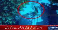 CCTV footage of a citizen who gunned down a robber in Lahore